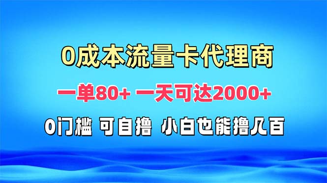 免费流量卡代理一单80+ 一天可达2000+-小鹏项目网