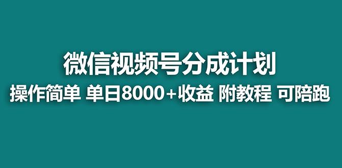 【蓝海项目】视频号分成计划最新玩法，单天收益8000+，附玩法教程，24年…-小鹏项目网