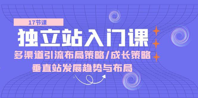独立站 入门课：多渠道 引流布局策略/成长策略/垂直站发展趋势与布局-小鹏项目网