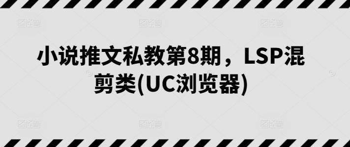 小说推文私教第8期，LSP混剪类(UC浏览器)-小鹏项目网
