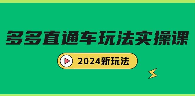 (9412期)多多直通车玩法实战课，2024新玩法(7节课)-小鹏项目网