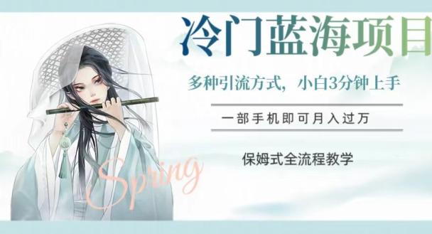冷门蓝海项目，操作简单，小白3分钟上手，多种引流方式，保姆式全流程教学【揭秘】-小鹏项目网