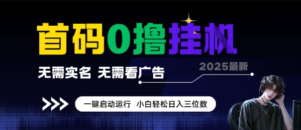 首码0撸全自动挂G项目，无需实名无需看广告，小白轻松日入3位数，多号短阵收益无上限【揭秘】-小鹏项目网
