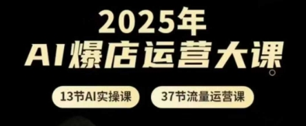 2025年AI爆店运营大课，13节AI实操课+37节流量运营课-小鹏项目网