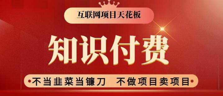 2024互联网项目天花板，新手小白也可以通过知识付费月入10W，实现财富自由【揭秘】-小鹏项目网