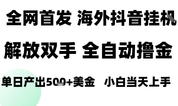 海外抖音无人直播，单日产出1.5k+，长期稳定，新手可玩，无脑操作【揭秘】-小鹏项目网