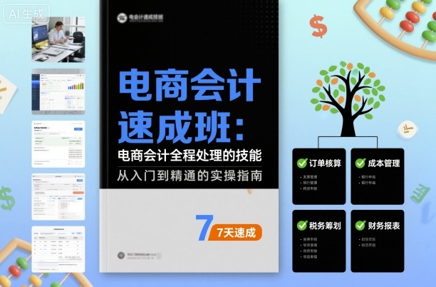 电商会计速成班，电商会计全程处理的技能-小鹏项目网