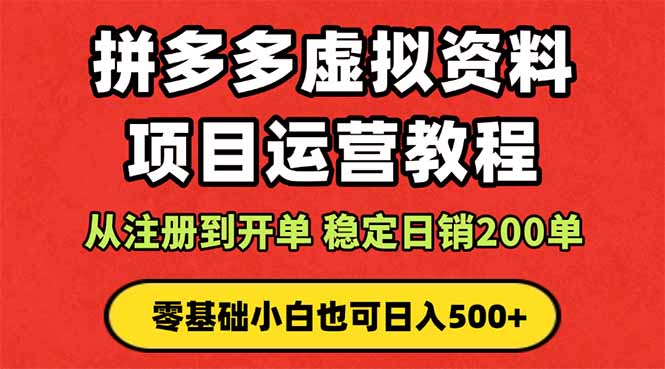 拼多多开店运营课程： 蓝海变现玩法，轻松实现睡后收入 零基础小白也可...-小鹏项目网