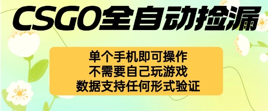 自动挂G捡漏，不用自己挂G不用玩游戏，一个手机即可操作，新手小白轻松月入1W+【揭秘】-小鹏项目网