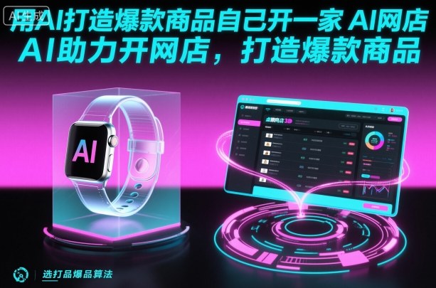 用AI打造爆款商品自己开一家AI网店，AI助力开网店，打造爆款商品-小鹏项目网