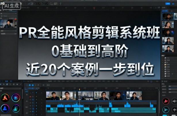 PR全能风格剪辑系统班，0基础到高阶，近20个案例一步到位-小鹏项目网
