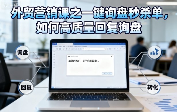外贸营销课之一键询盘秒杀单，如何高质量回复询盘-小鹏项目网