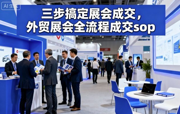 三步搞定展会成交，外贸展会全流程成交sop-小鹏项目网