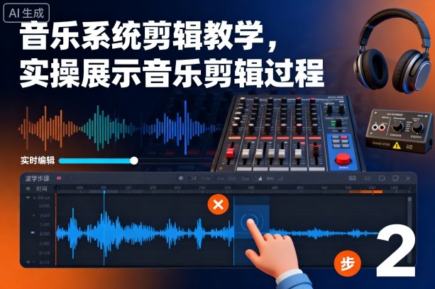 音乐系统剪辑教学，实操展示音乐剪辑过程-小鹏项目网