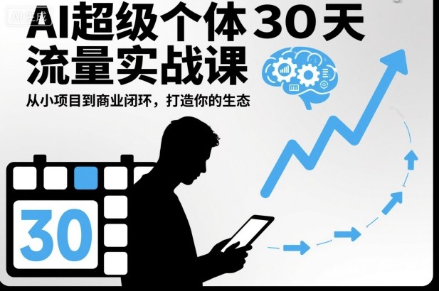 AI超级个体30天流量实战课，从小项目到商业闭环，打造你的生态-小鹏项目网