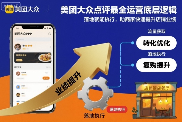 美团大众点评最全运营底层逻辑，落地就能执行，助商家快速提升店铺业绩-小鹏项目网