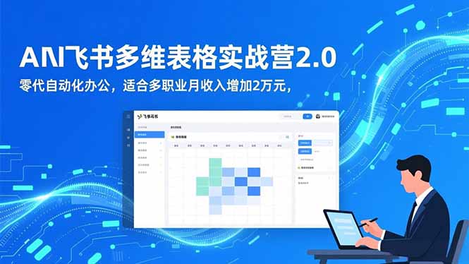 AI+飞书多维表格实战营2.0：零代码自动化办公，适合多职业月收入增加2万元-小鹏项目网