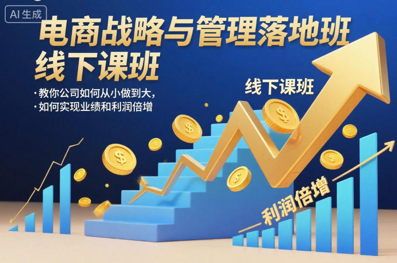 电商战略与管理落地班线下课，教你公司如何从小做到大，如何实现业绩和利润倍增【录音】-小鹏项目网