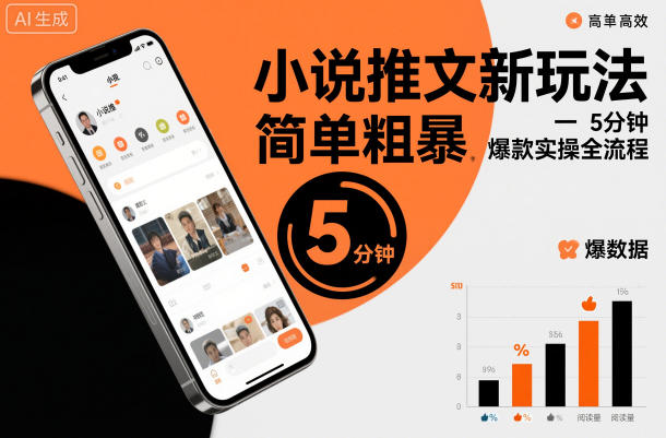 小说推文新玩法，简单粗爆，5分种一个爆款实操全流程-小鹏项目网