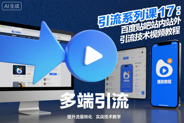 引流系列课17：百度贴吧站内站外引流技术视频教程-小鹏项目网