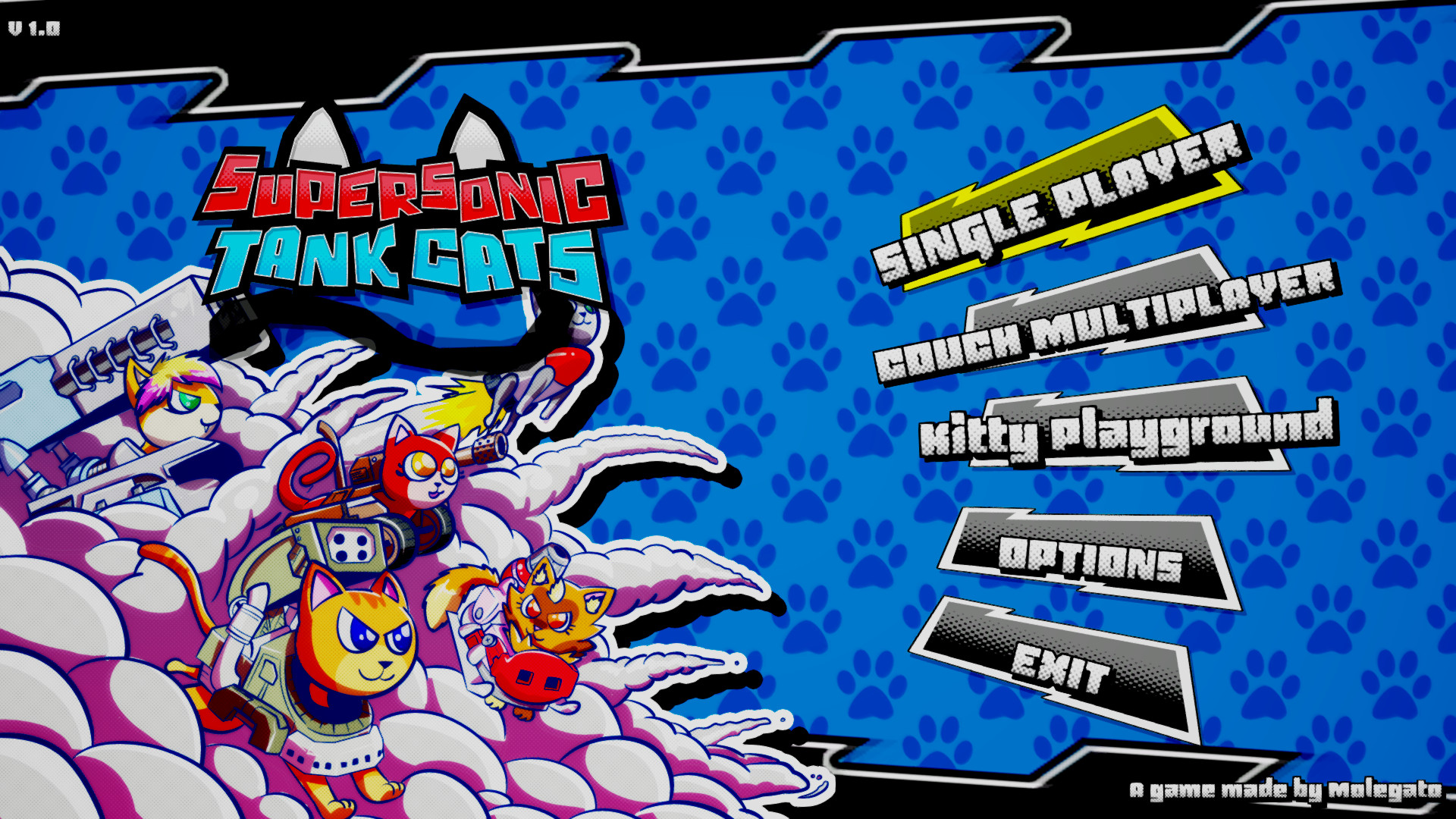 《超音速坦克猫 Supersonic Tank Cats》Switch英文版NSP下载-小鹏项目网
