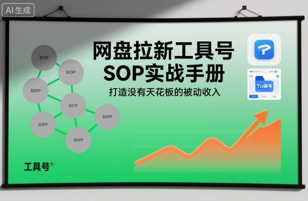 网盘拉新工具号SOP实战手册，打造没有天花板的被动收入-小鹏项目网