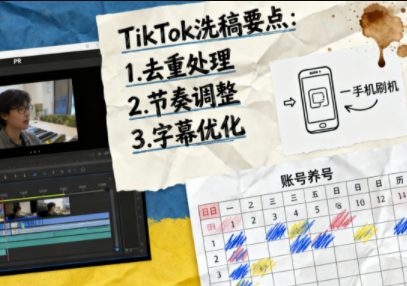 TikTok洗稿剪辑全流程课-小鹏项目网