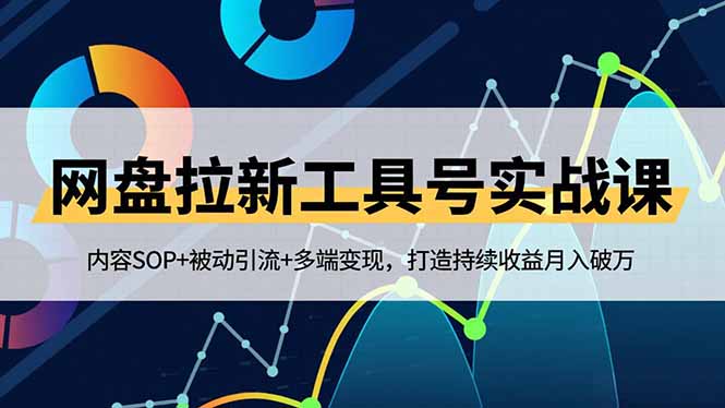 网盘拉新工具号实战课，内容SOP+被动引流+多端变现，打造持续收益月入破万-小鹏项目网