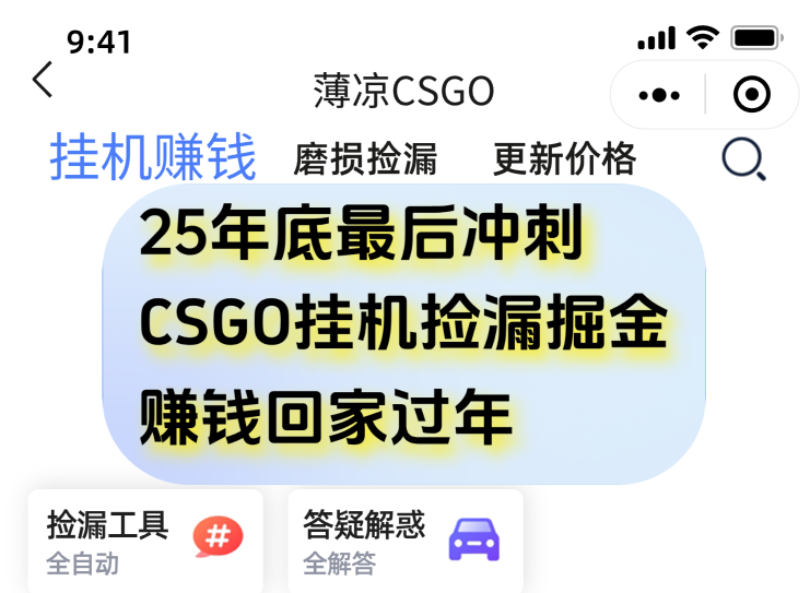 12月年底抓紧最后一个月，用CSGO游戏挂机捡漏掘金赚钱掘金，一部手机轻松日入500+-小鹏项目网