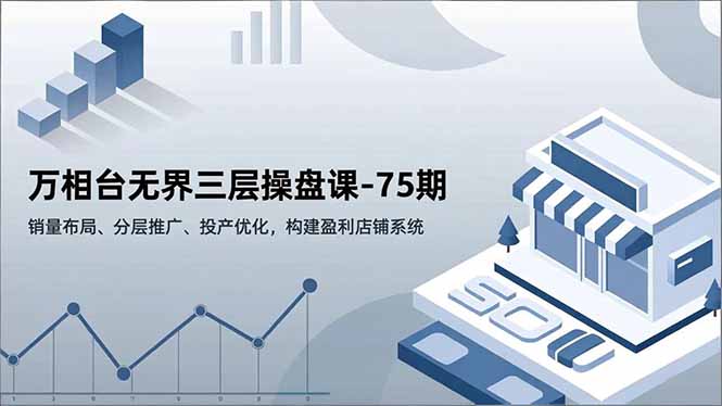万相台无界三层操盘课-75期，销量布局、分层推广、投产优化，构建盈利店铺系统-小鹏项目网