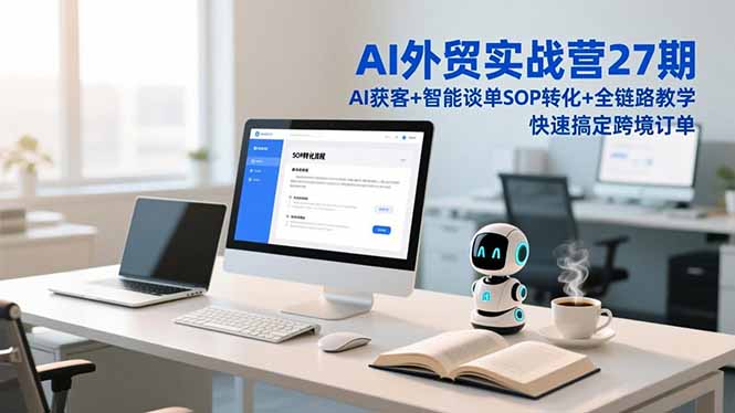 AI外贸实战营27期，AI获客+智能谈单+SOP转化+全链路教学，快速搞定跨境订单-小鹏项目网