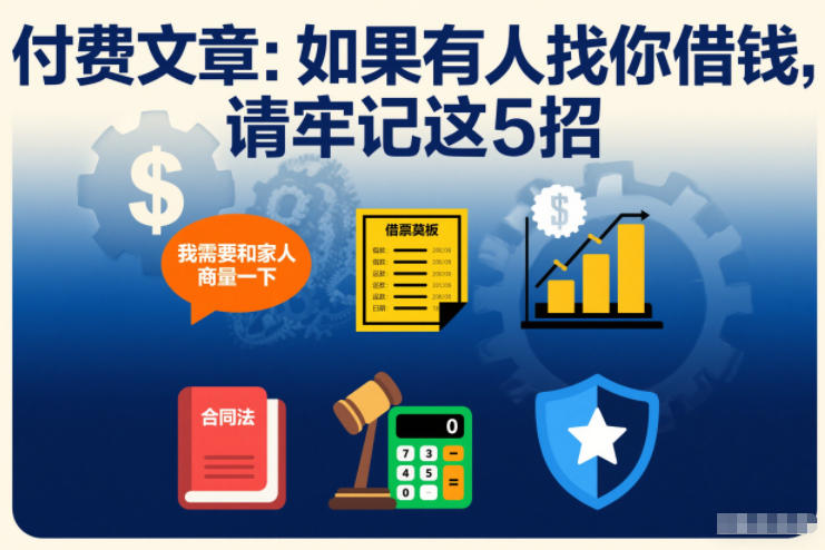 付费文章：如果有人找你借钱，请牢记这5招-小鹏项目网