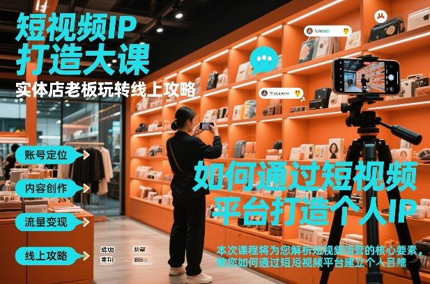 短视频ip打造大课，实体店老板玩转线上攻略-小鹏项目网