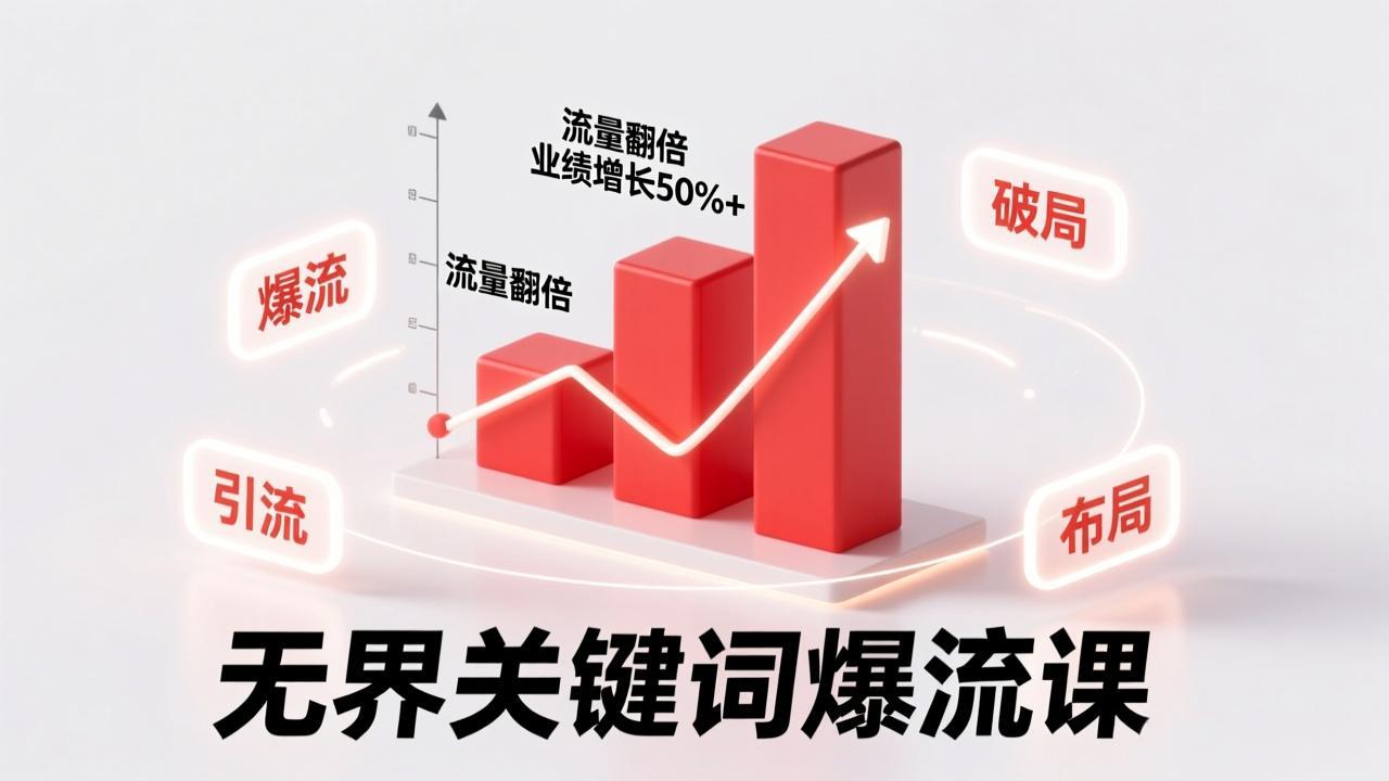 无界关键词爆流课，破局布局逻辑、阶段精准引流，实现流量翻倍，店铺业绩增长50%+。-小鹏项目网