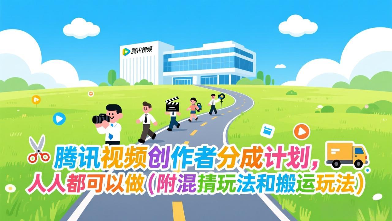 腾讯视频创作者分成计划，人人都可以做(附混剪玩法和搬运玩法-小鹏项目网