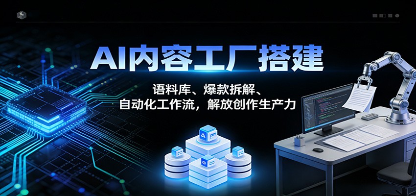 AI内容工厂搭建：语料库、爆款拆解、自动化工作流，解放创作生产力-小鹏项目网