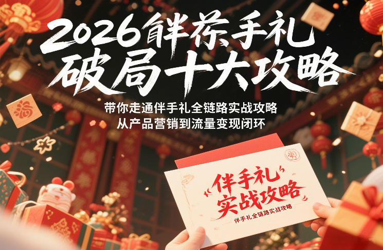 2026伴手礼破局十大攻略，带你走通伴手礼全链路实战攻略，从产品营销到流量变现闭环-小鹏项目网