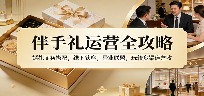 伴手礼运营全攻略：婚礼商务搭配，线下获客，异业联盟，玩转多渠道营收-小鹏项目网