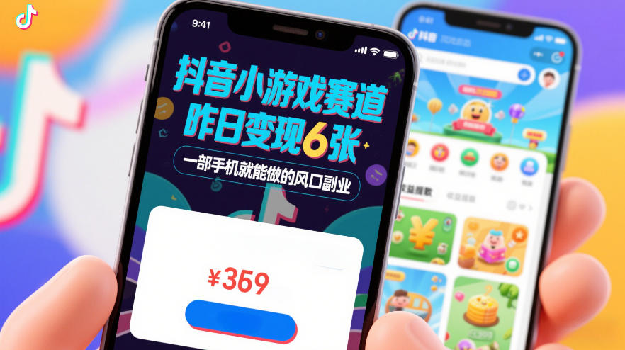 抖音小游戏赛道，昨日变现600+，零基础一部手机就能做的风口副业【揭秘】-小鹏项目网
