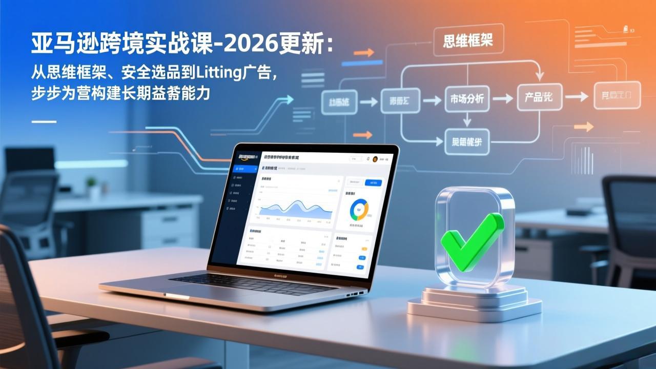 亚马逊跨境实战课-2026更新：从思维框架、安全选品到Listing广告，步步为营构建长期盈利能力-小鹏项目网