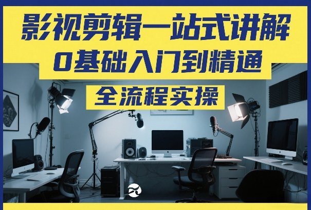 影视剪辑一站式讲解，0基础入门到精通，全流程实操-小鹏项目网