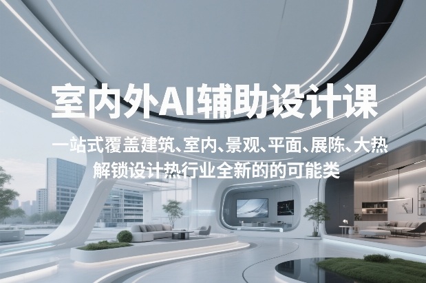 室内外AI设计课，一站式覆盖建筑、室内、景观、平面、展陈五大热门品类，解锁设计行业的全新可能-小鹏项目网