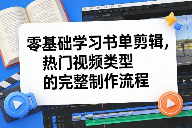 零基础学习书单剪辑，热门视频类型的完整制作流程(更新2026)-小鹏项目网