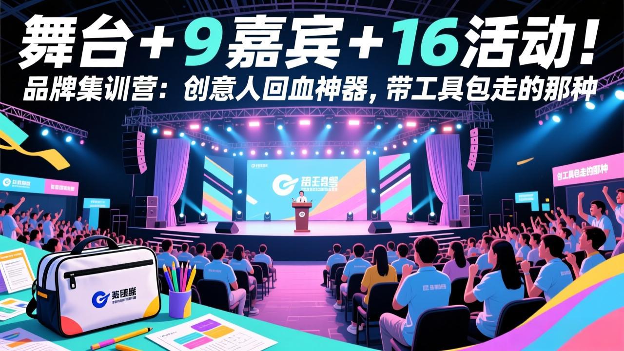 舞台 + 9 嘉宾 + 16 活动！品牌集训营：创意人回血神器，带工具包走的那种-小鹏项目网