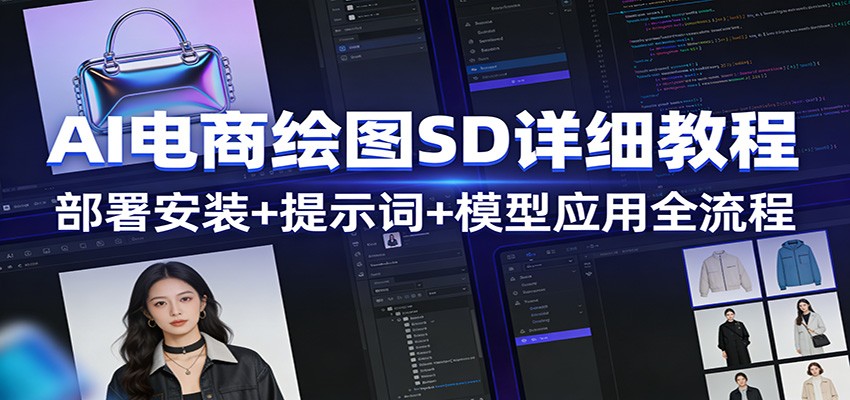 AI电商绘图SD详细教程：部署安装+提示词+模型应用全流程-小鹏项目网