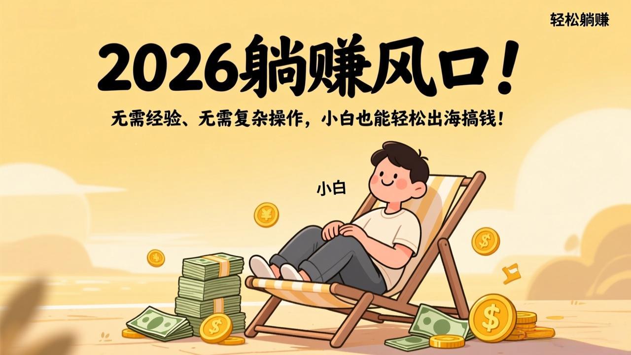 2026躺赚风口！无需经验、无需复杂操作，小白也能轻松出海搞钱！-小鹏项目网