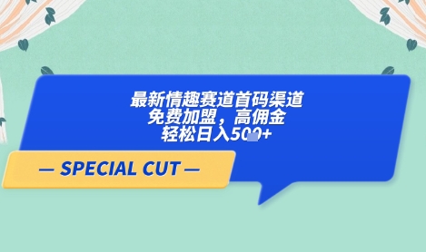 【轻云】最新情趣赛道首码渠道，免费加盟，高佣金，轻松日入5张+-小鹏项目网