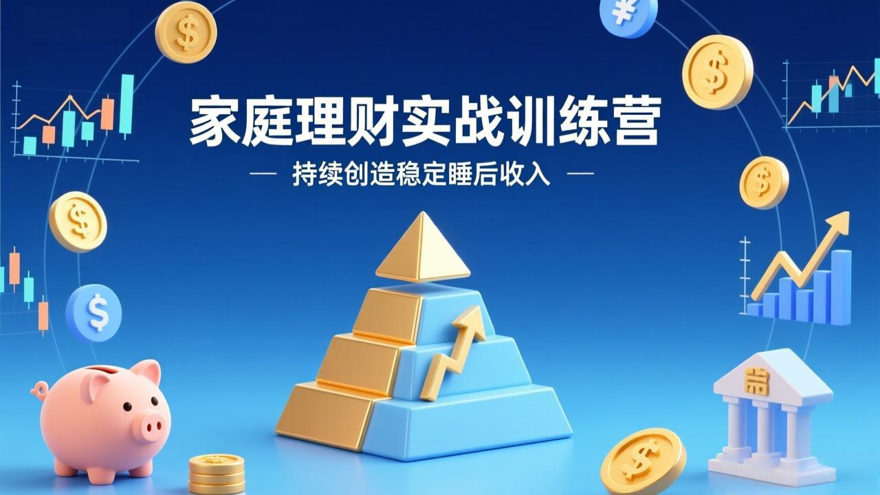 家庭理财实战训练营：从0到1建体系，三阶进阶层层递进，助你持续创造稳定睡后收入-小鹏项目网