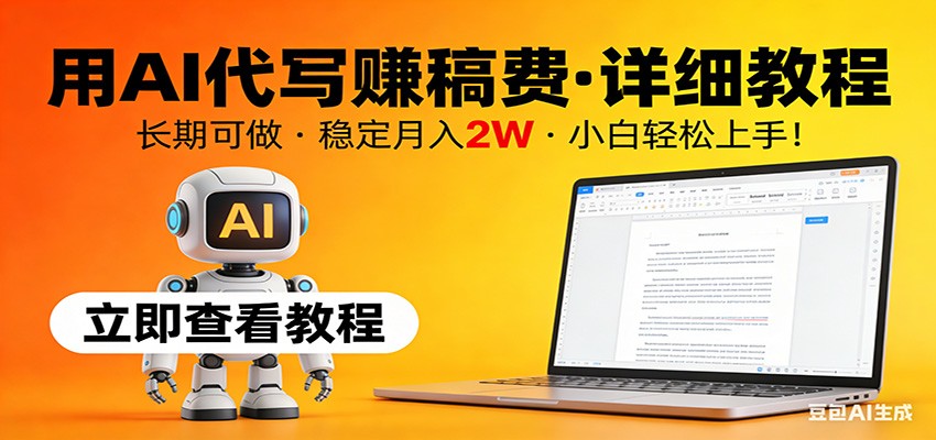 用AI代写赚稿费，详细教程，长期可做，稳定月入2W，小白轻松上手！-小鹏项目网