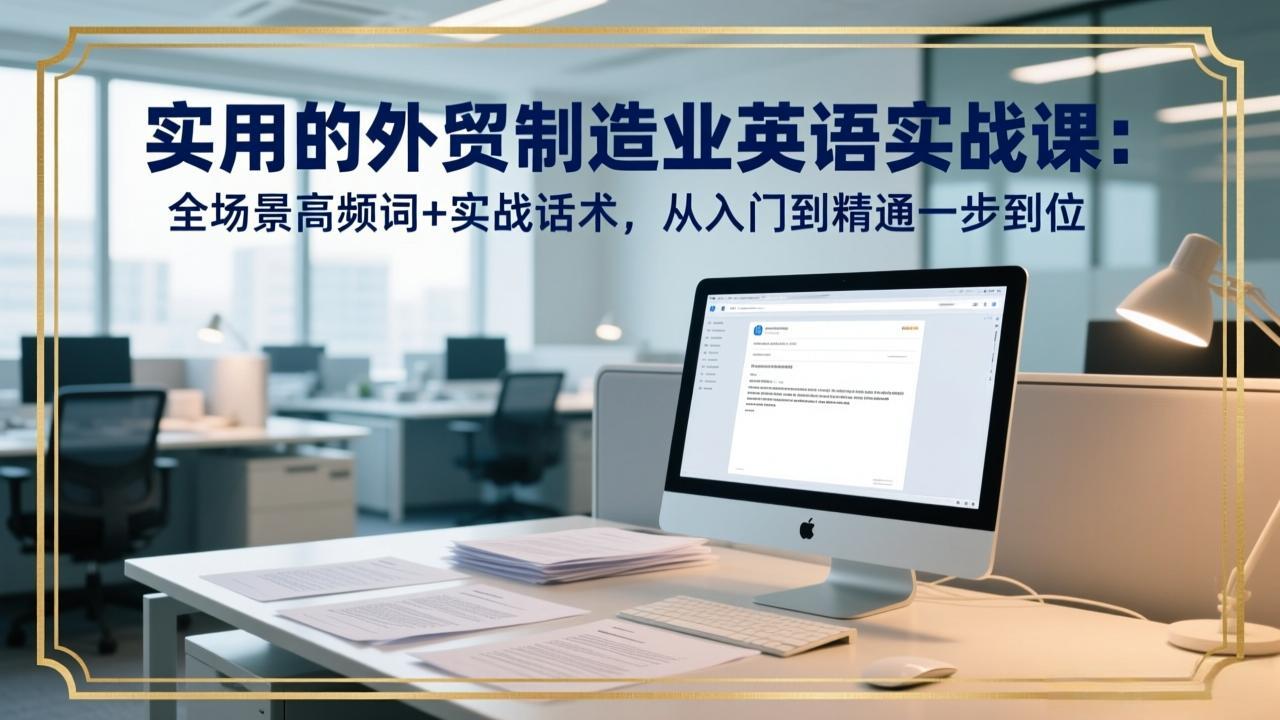实用的外贸制造业英语实战课：全场景高频词+实战话术，从入门到精通一步到位-小鹏项目网